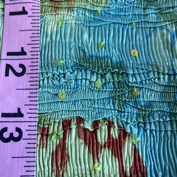 Alberto Makali top Iridescent crinkle sleeveless earth tones - Picture 9 of 9